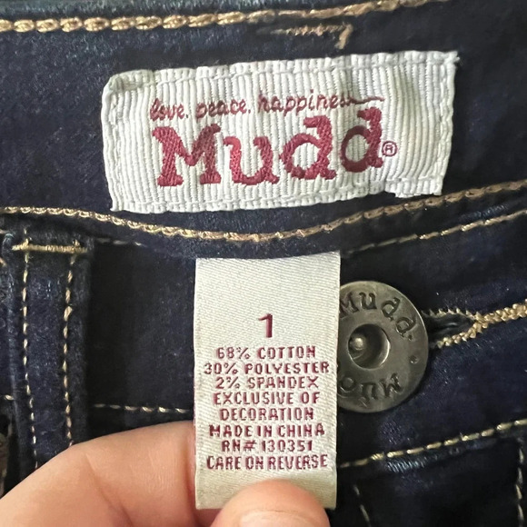Mudd Dark Wash Skinny Denim Jegging - Size 1 - Picture 4 of 4